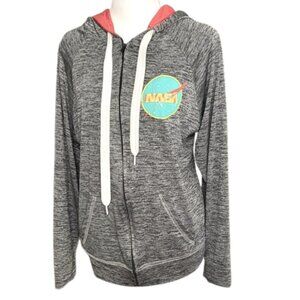 Gray NASA Zip-Up Hoodie